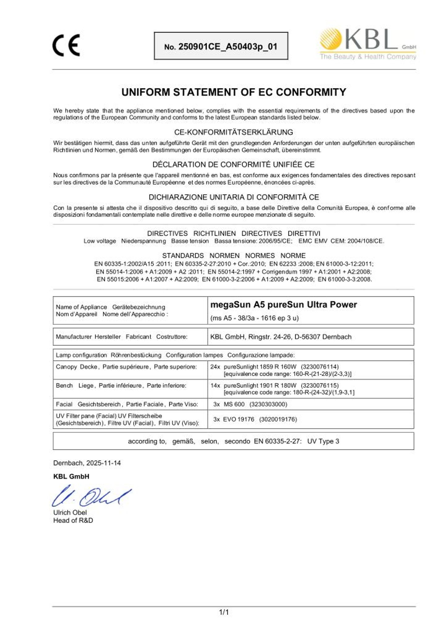 Konformitätserklärung Geräte