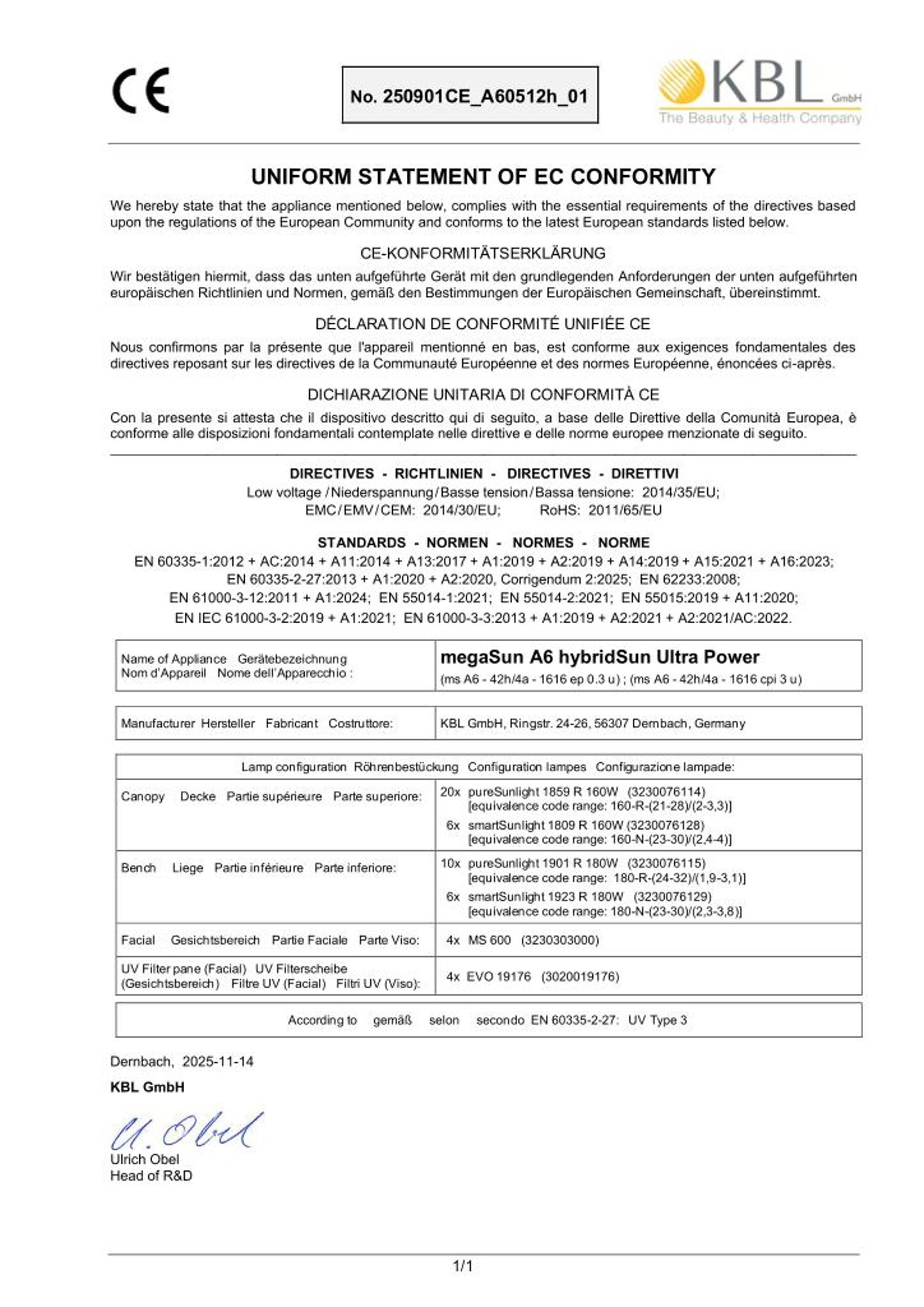 Konformitätserklärung Geräte