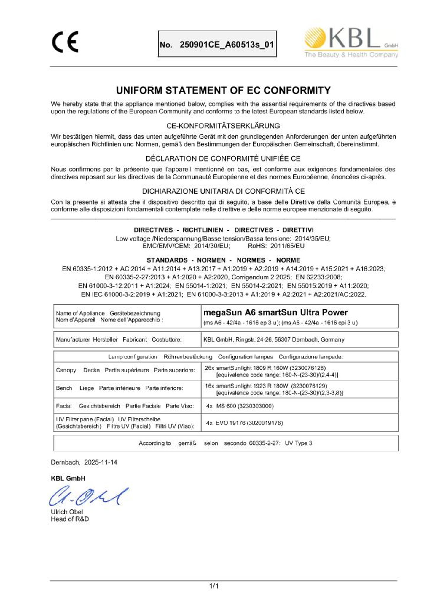 Konformitätserklärung Geräte