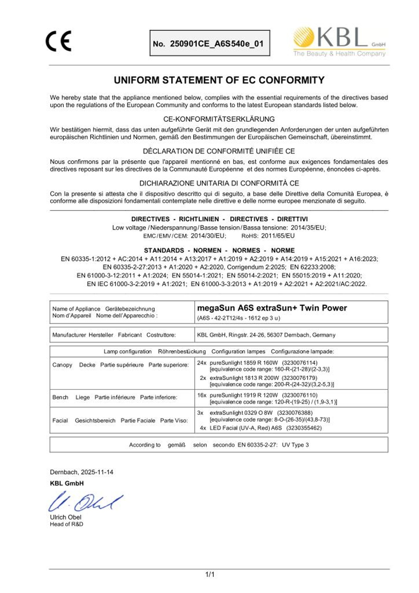 Konformitätserklärung Geräte