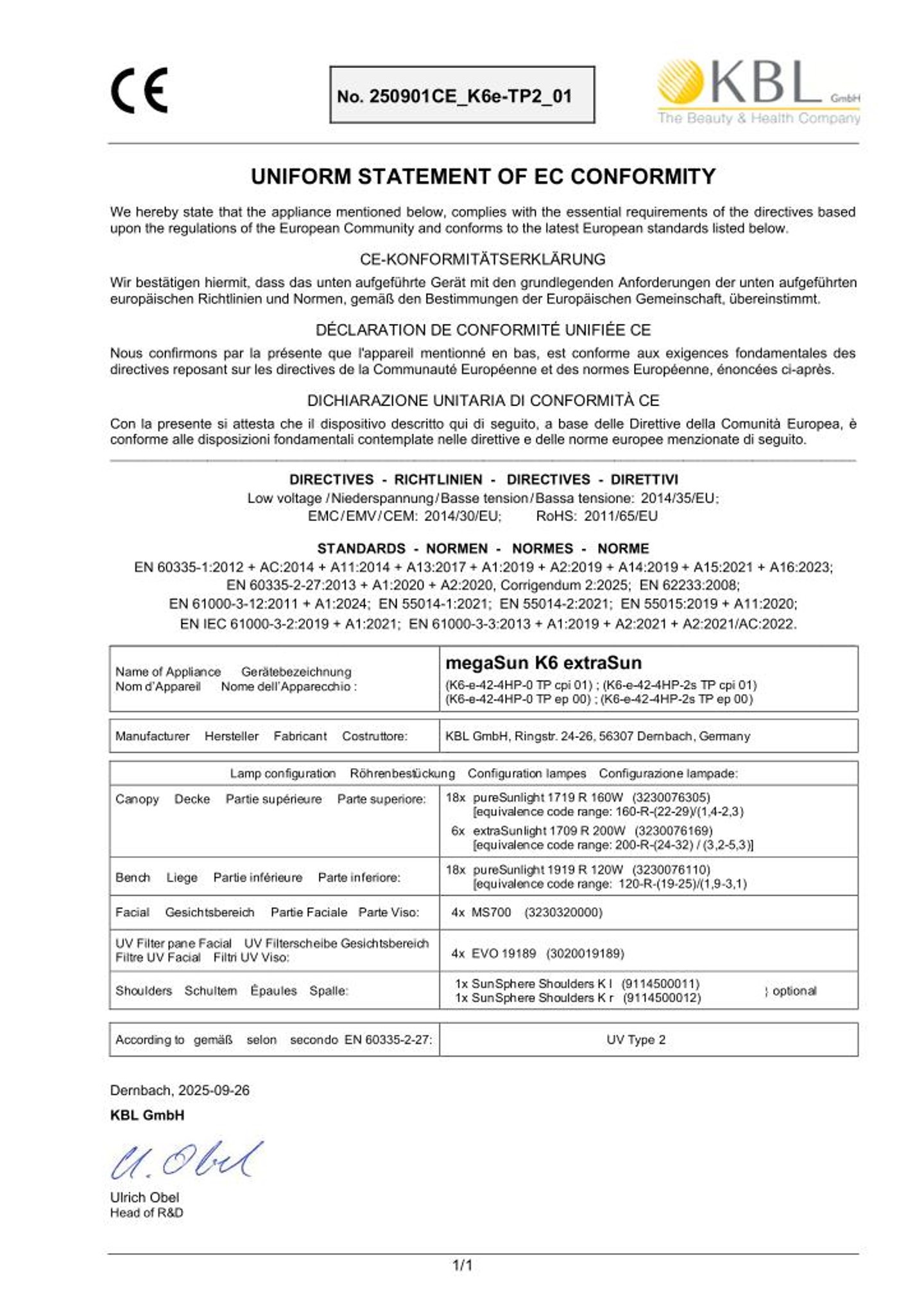 Konformitätserklärung Geräte