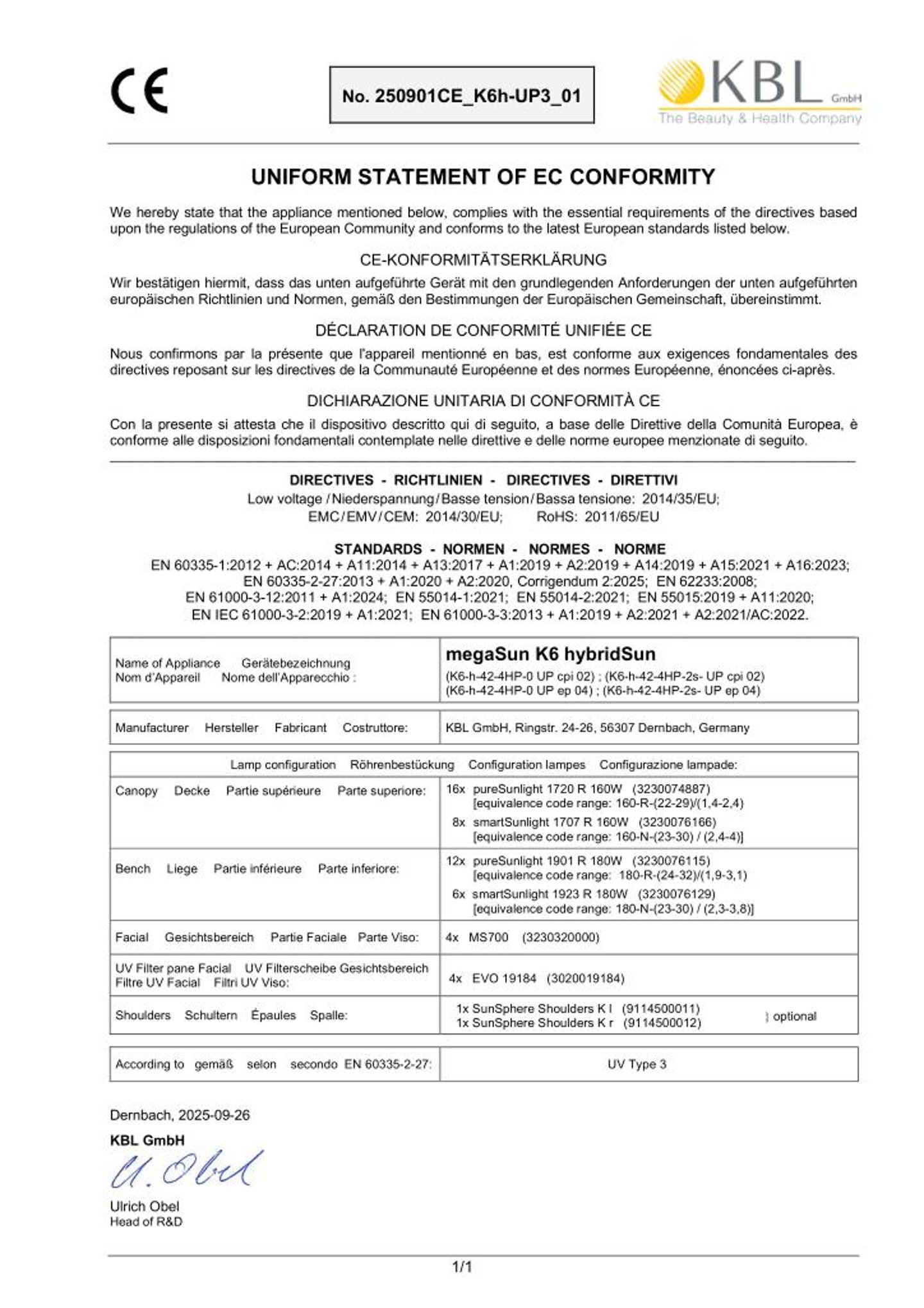 Konformitätserklärung Geräte