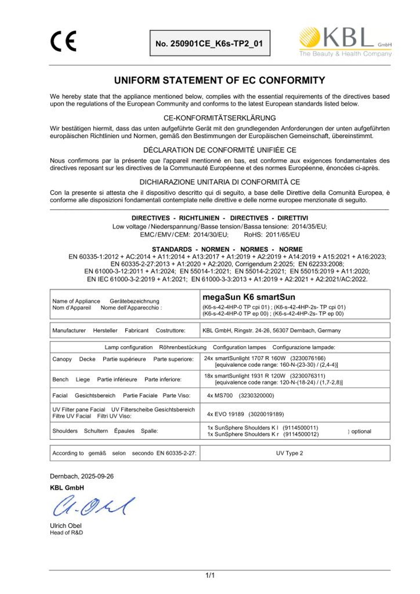 Konformitätserklärung Geräte