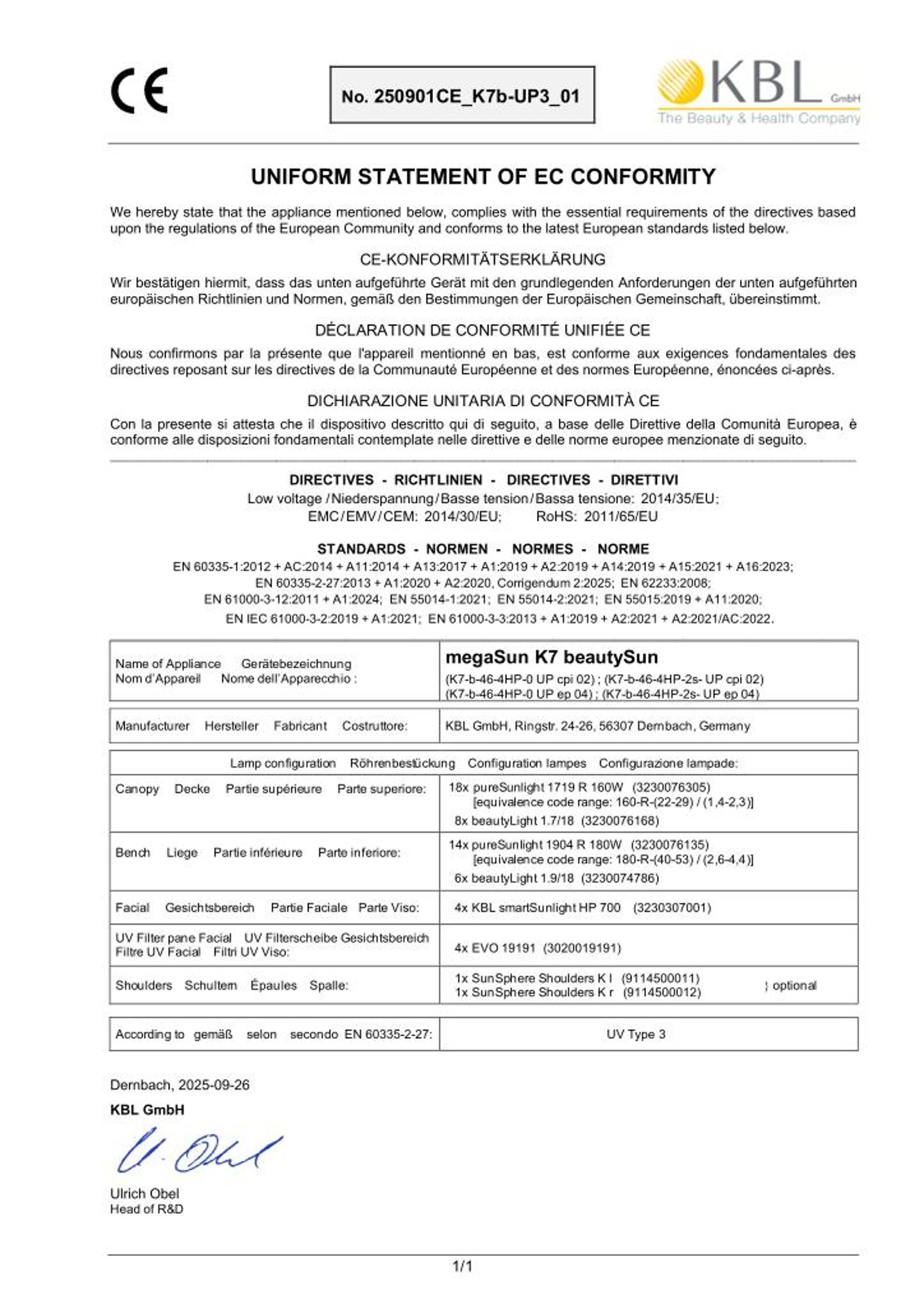 Konformitätserklärung Geräte