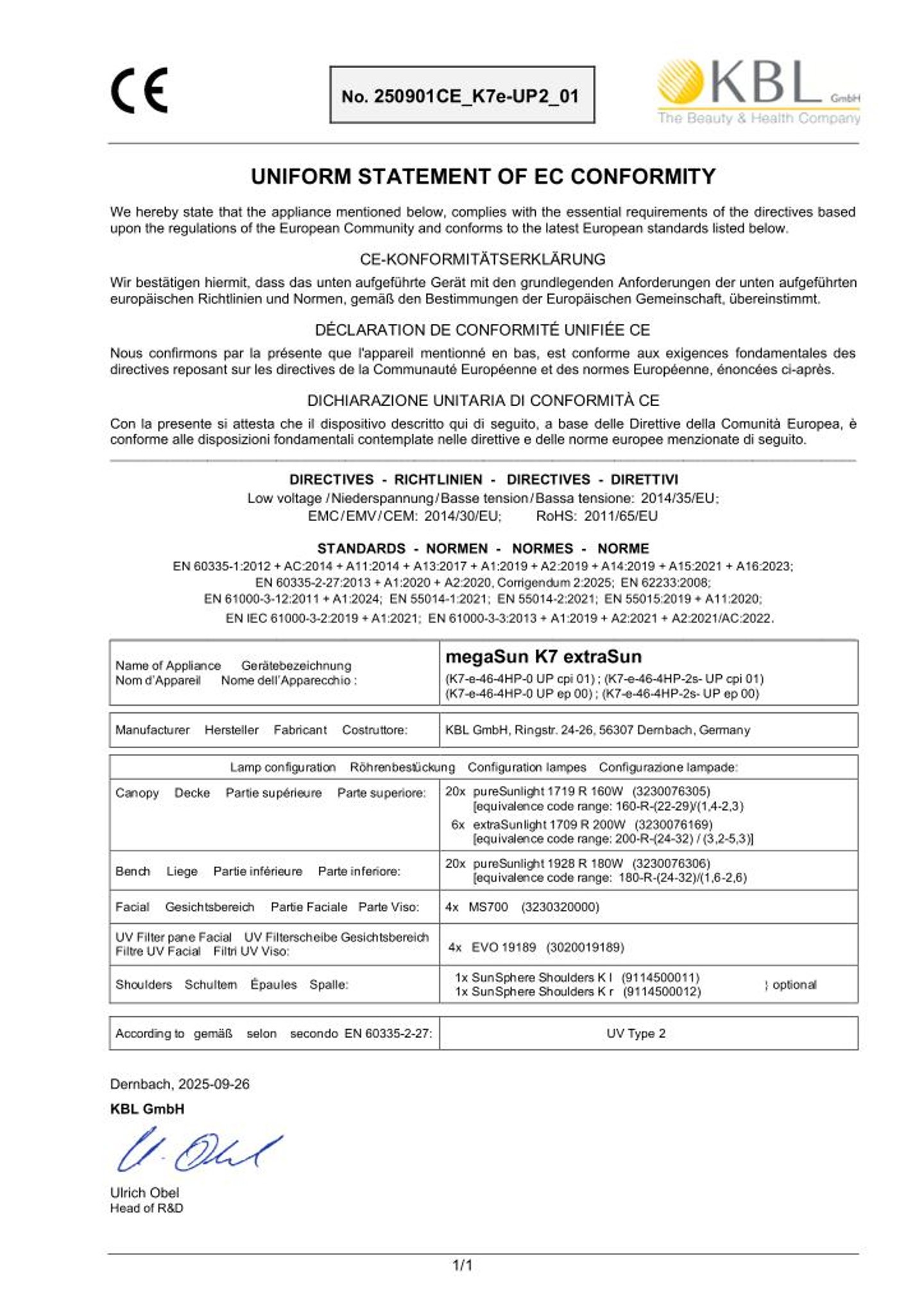 Konformitätserklärung Geräte