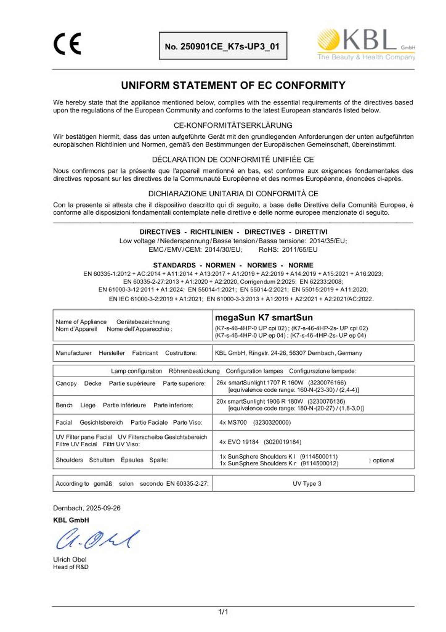 Konformitätserklärung Geräte