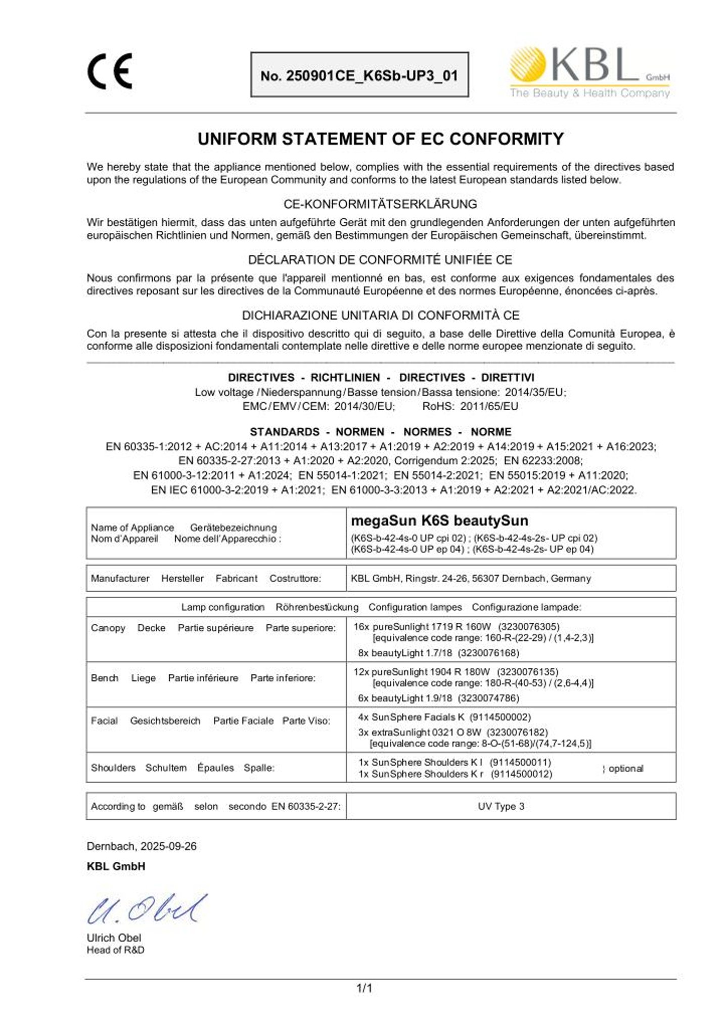 Konformitätserklärung Geräte