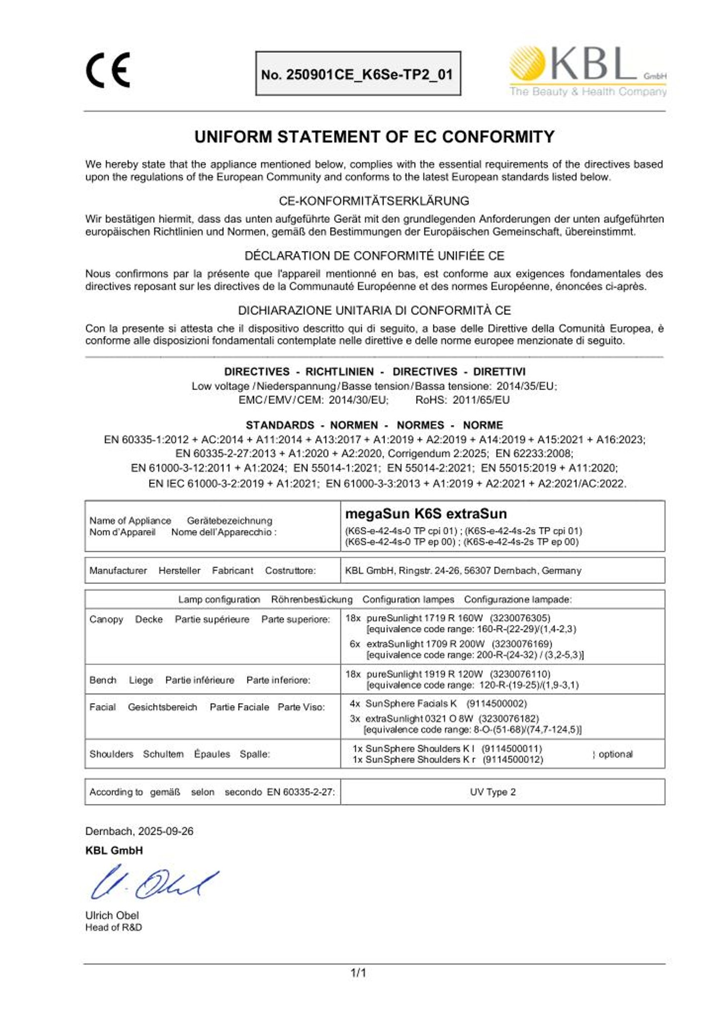 Konformitätserklärung Geräte
