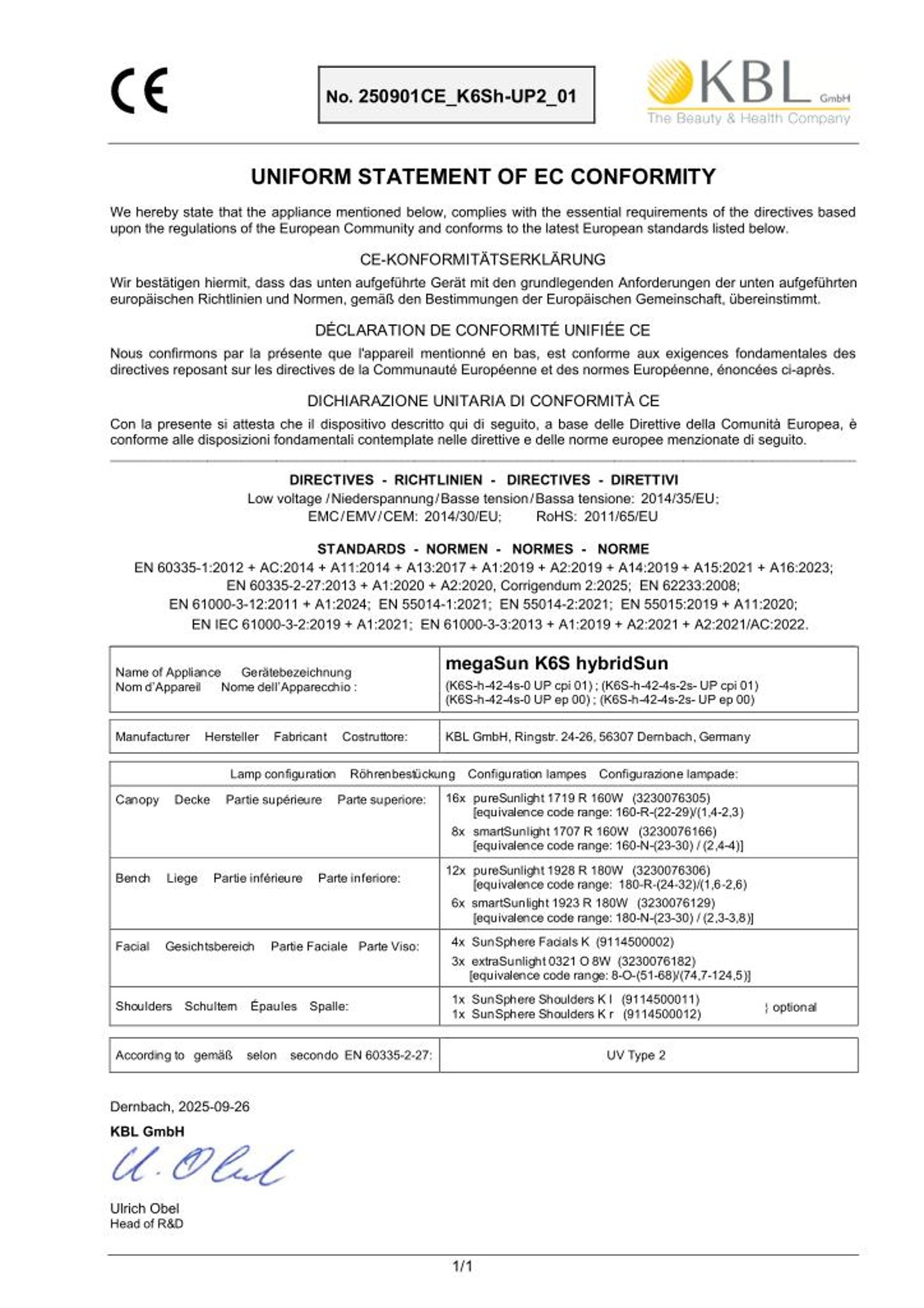 Konformitätserklärung Geräte