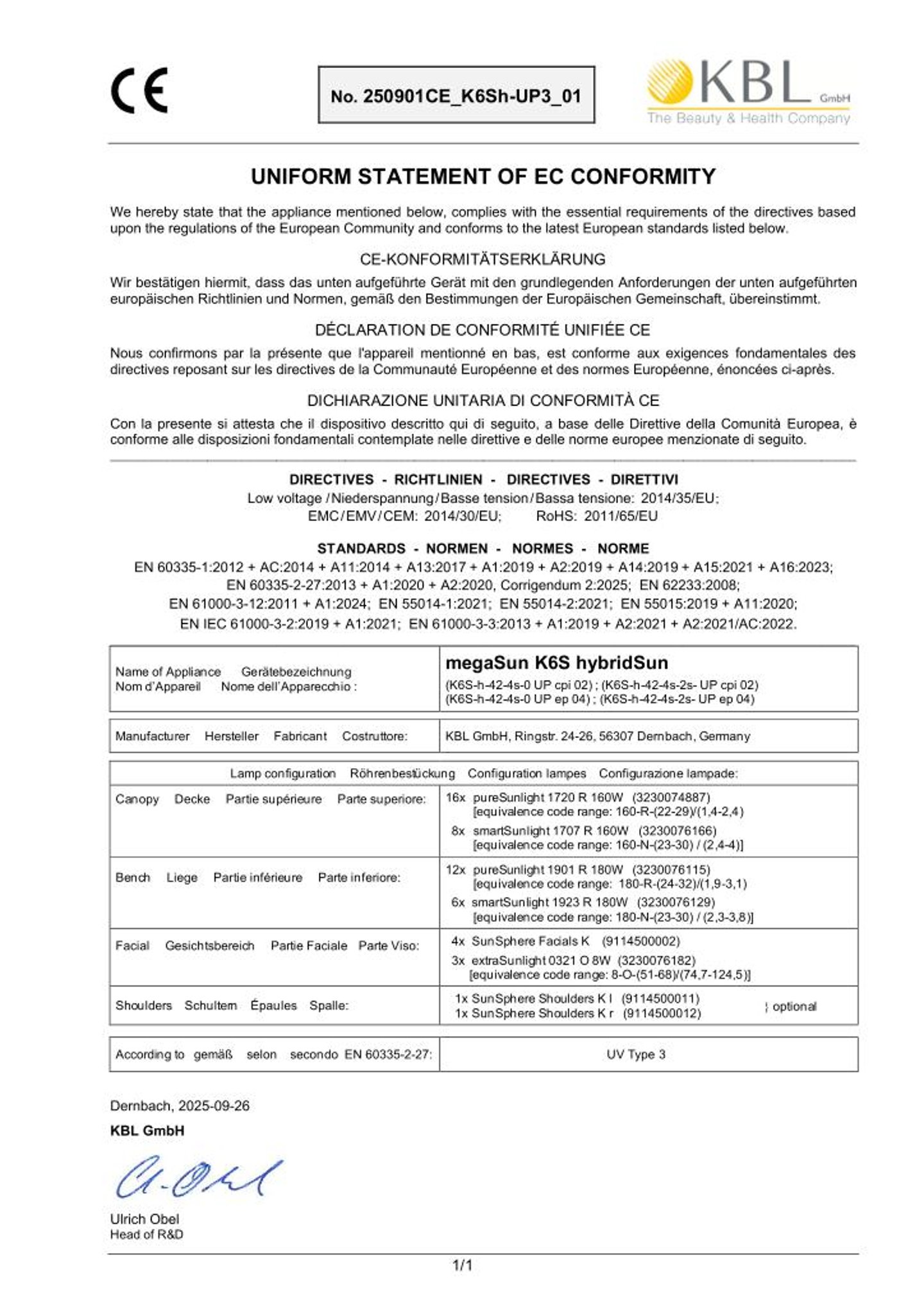 Konformitätserklärung Geräte