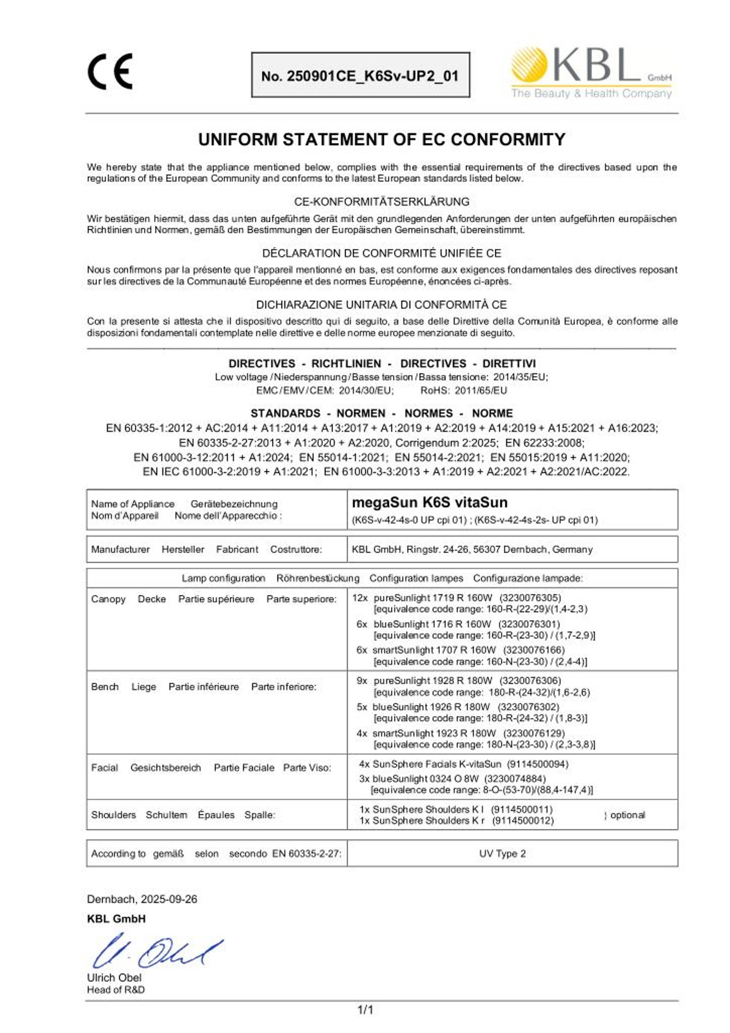 Konformitätserklärung Geräte