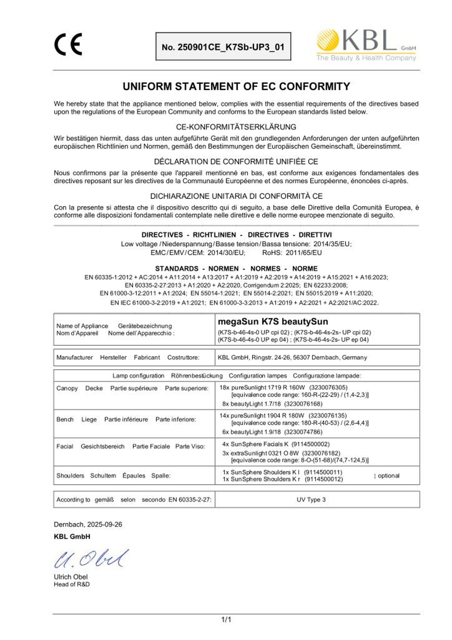 Konformitätserklärung Geräte