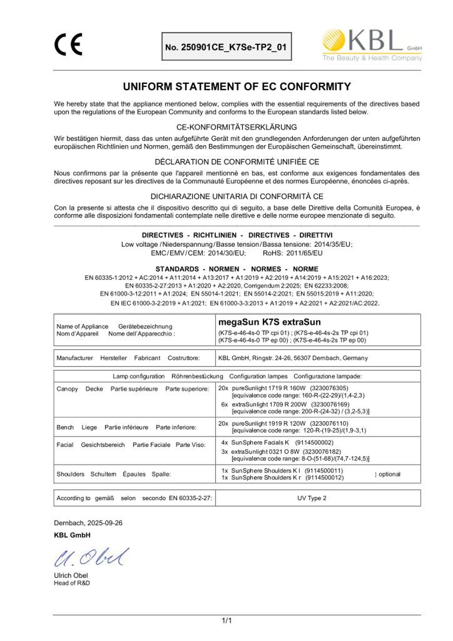 Konformitätserklärung Geräte