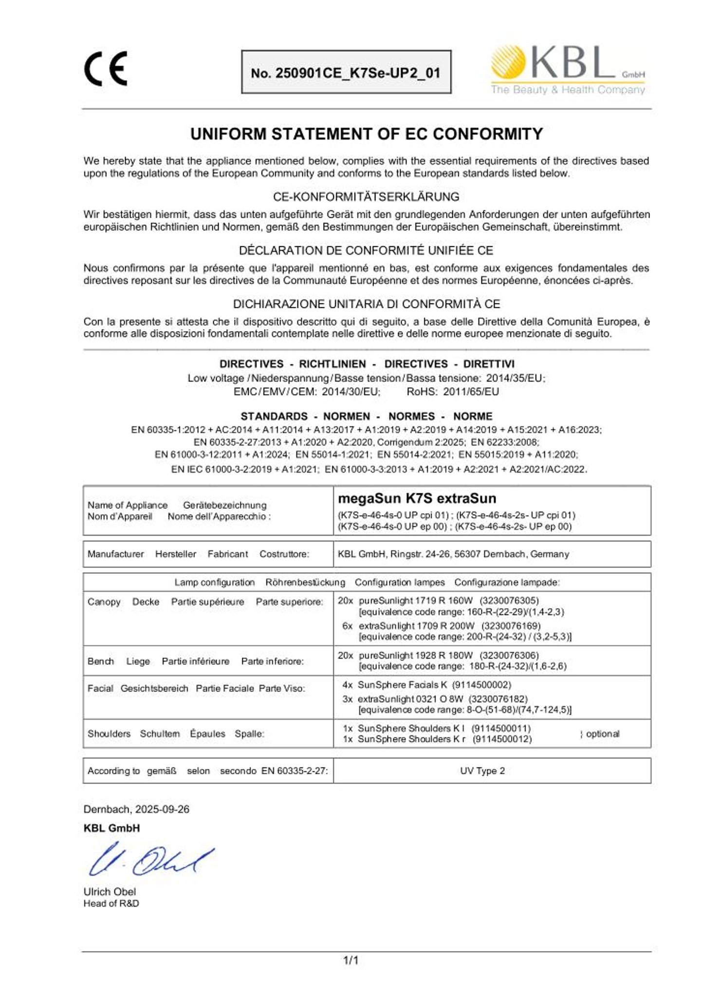Konformitätserklärung Geräte