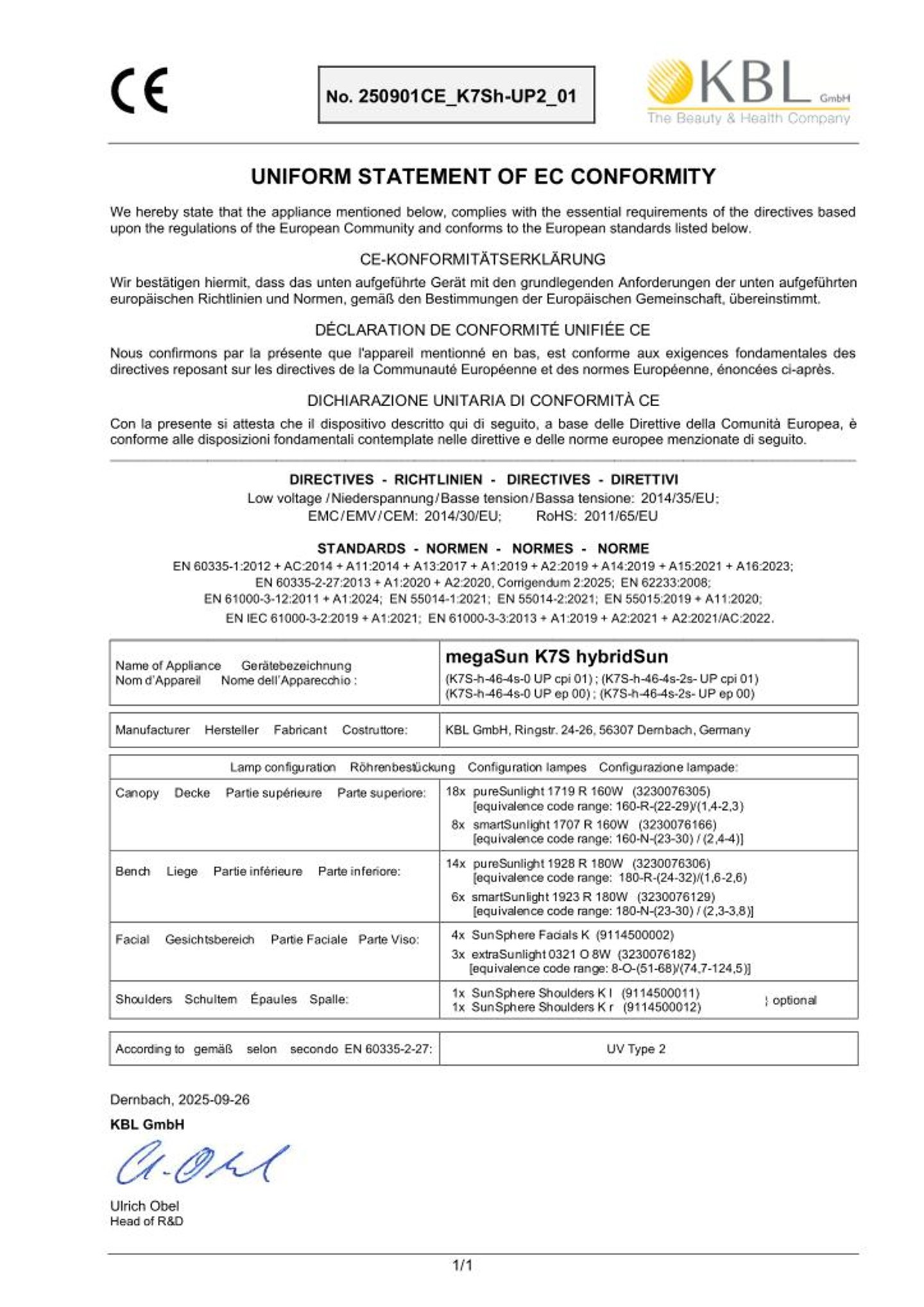 Konformitätserklärung Geräte
