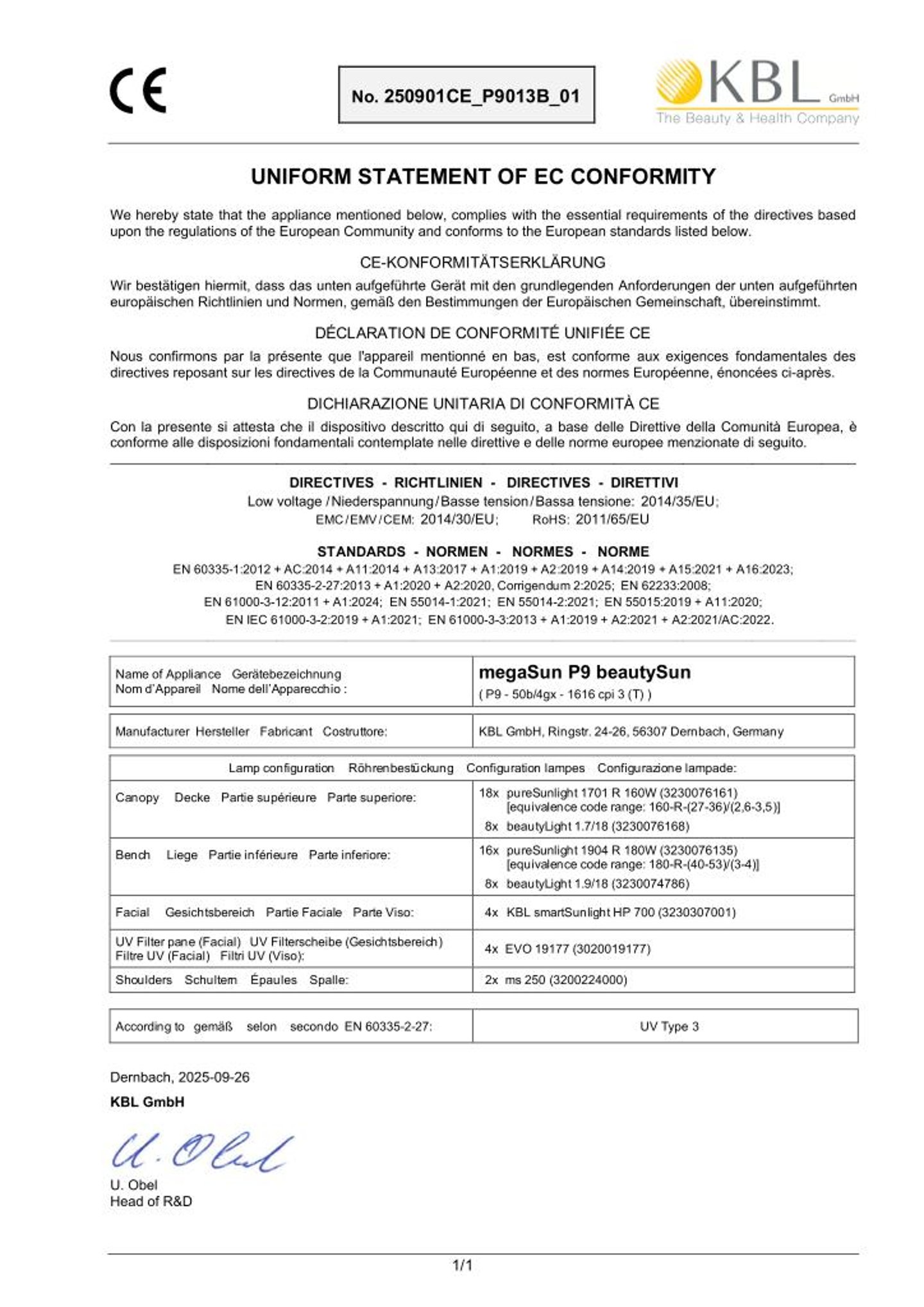Konformitätserklärung Geräte