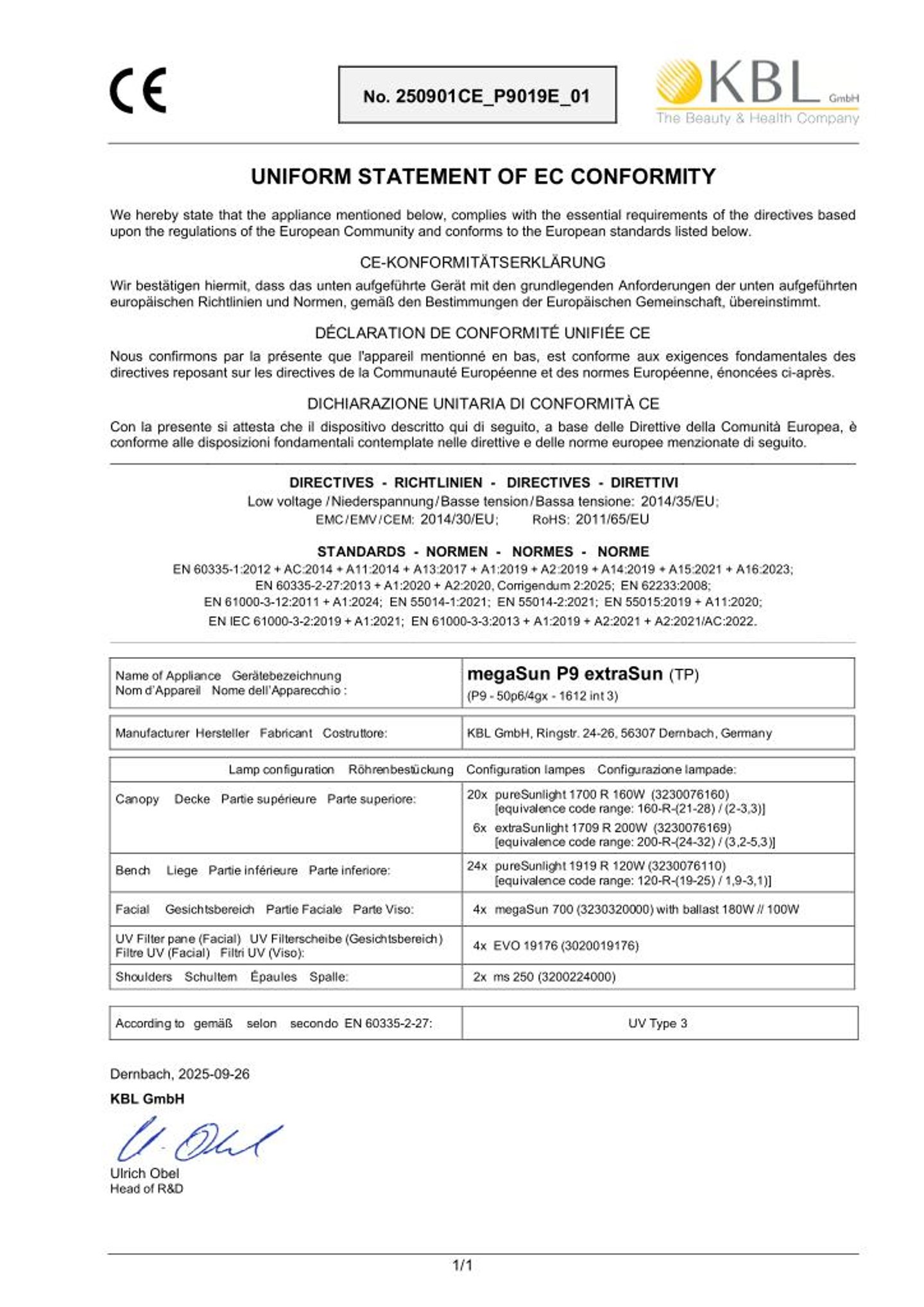 Konformitätserklärung Geräte
