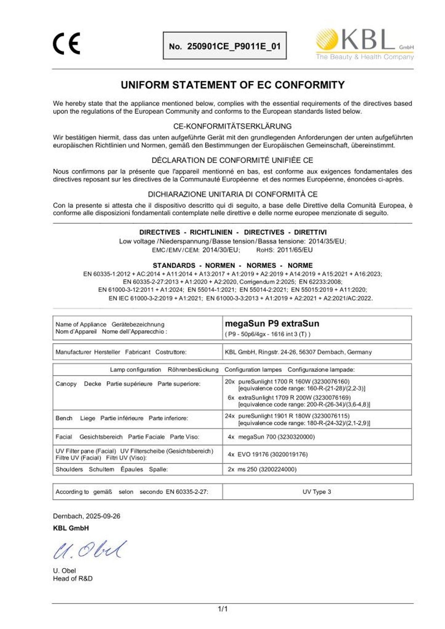Konformitätserklärung Geräte