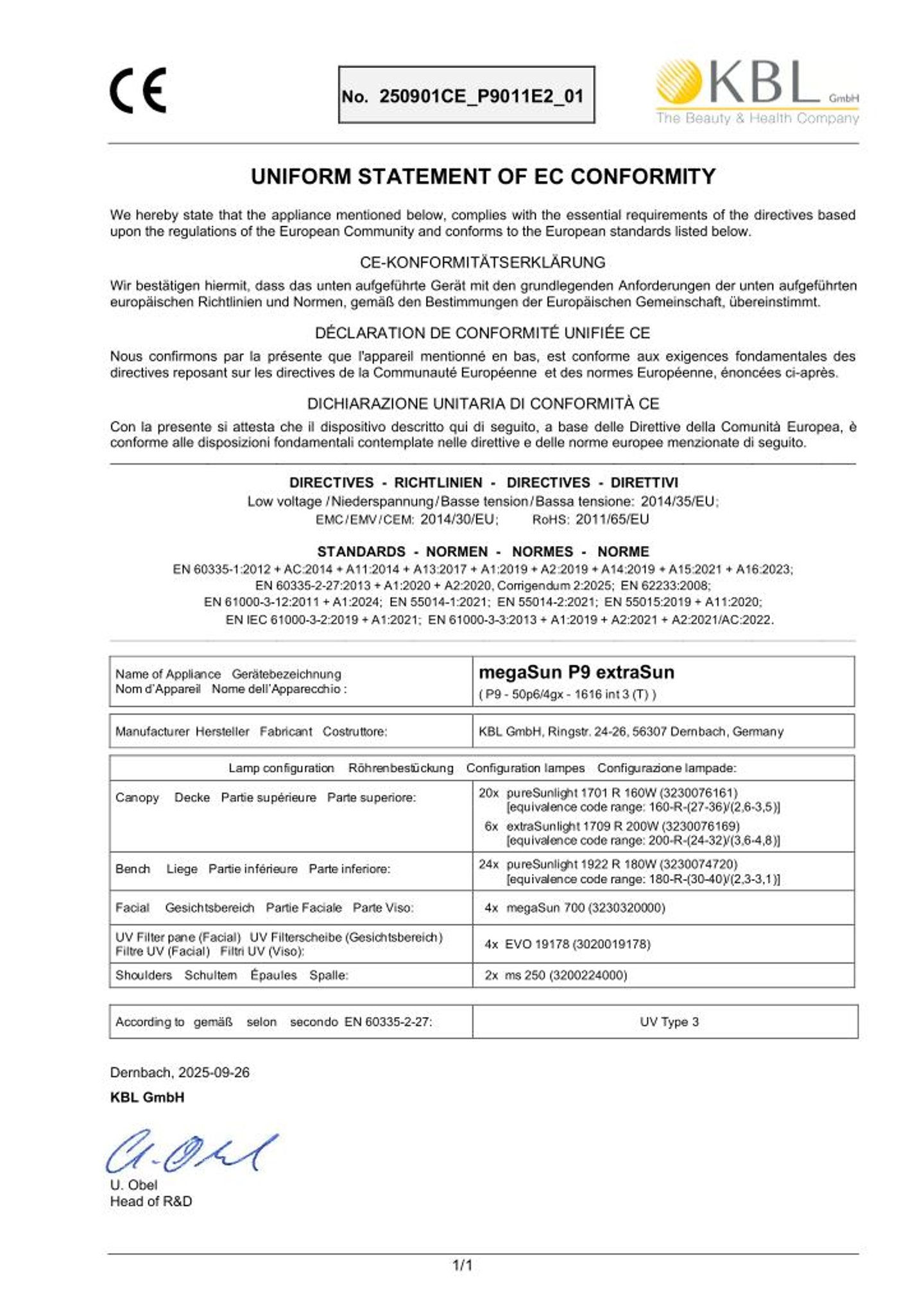 Konformitätserklärung Geräte
