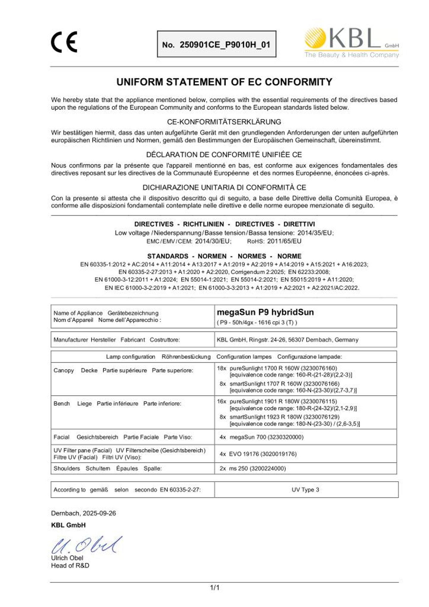 Konformitätserklärung Geräte