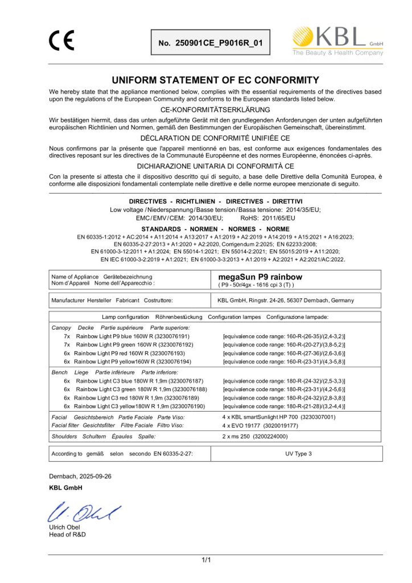 Konformitätserklärung Geräte