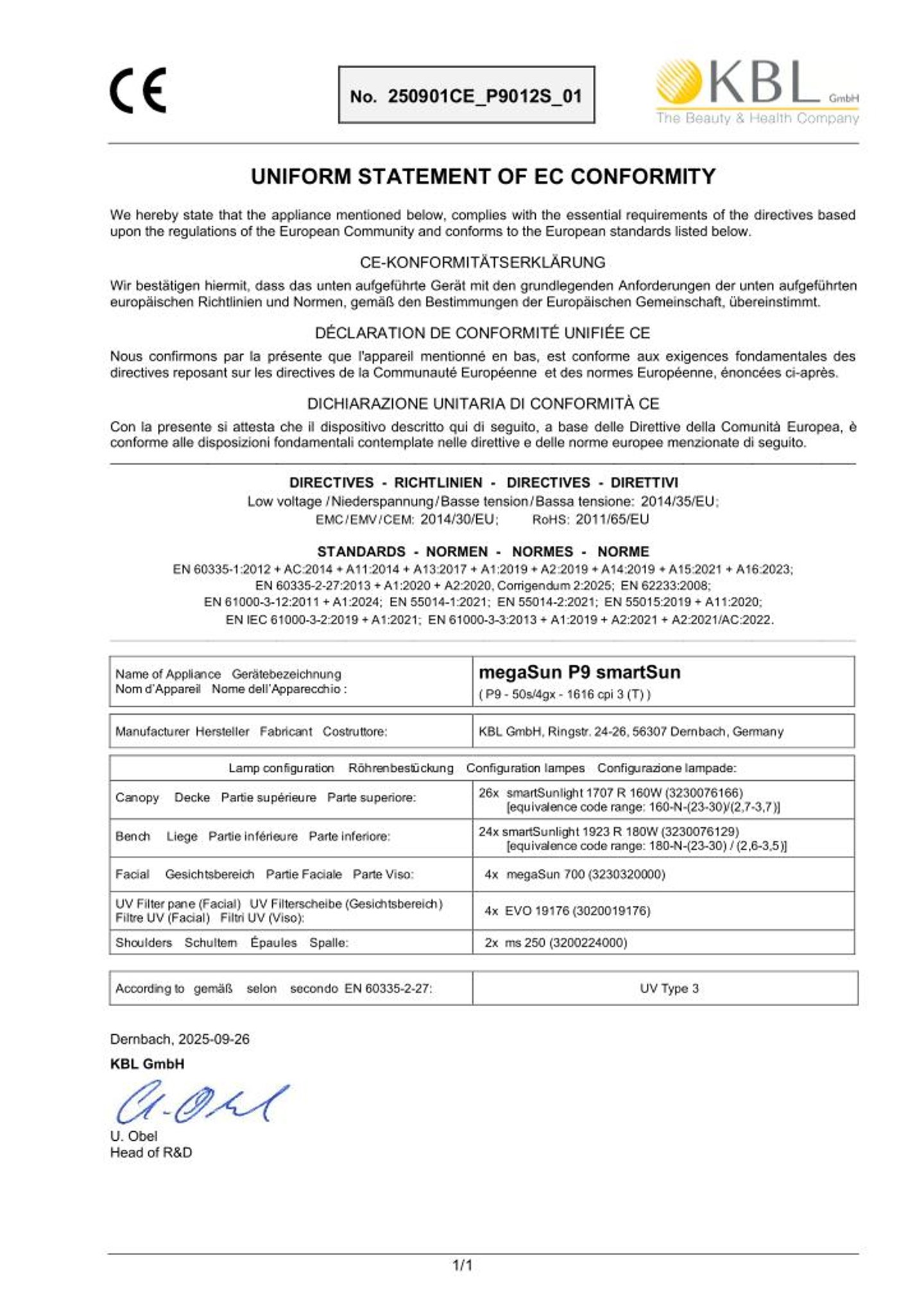 Konformitätserklärung Geräte