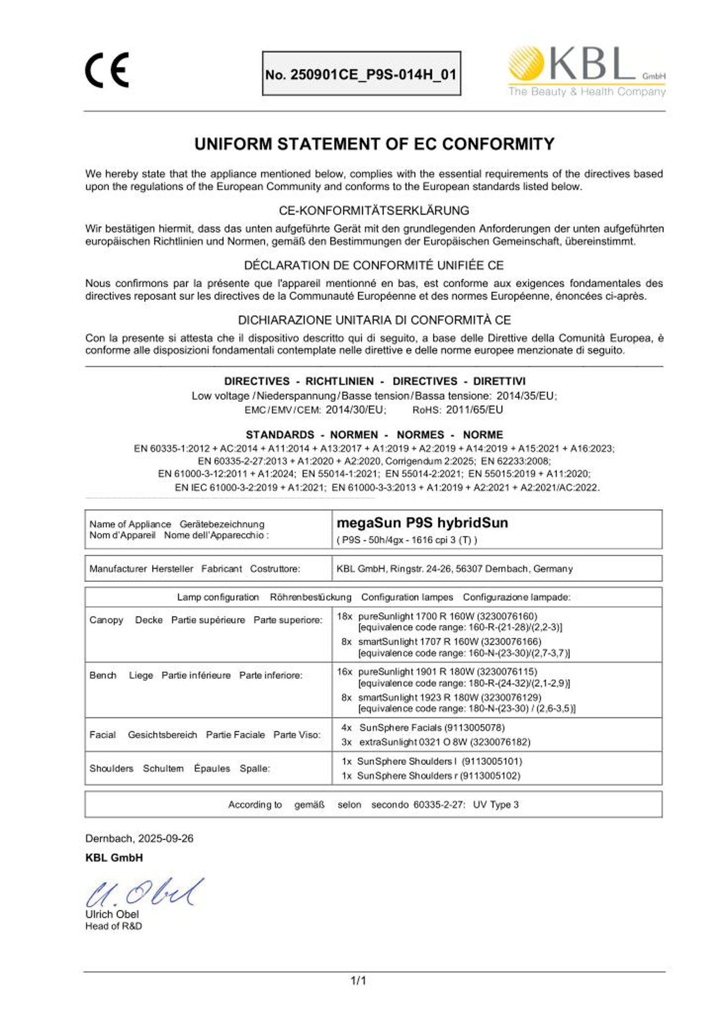 Konformitätserklärung Geräte
