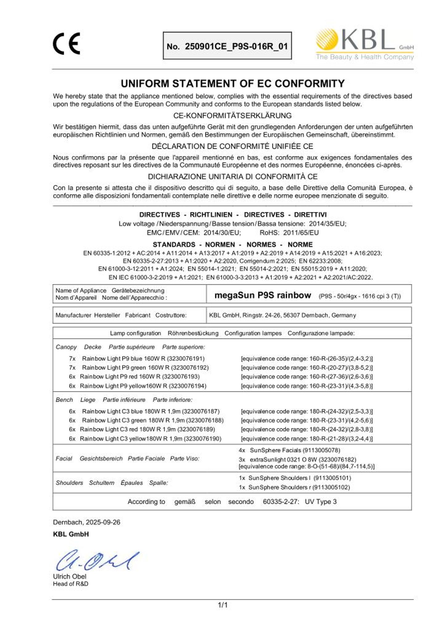 Konformitätserklärung Geräte