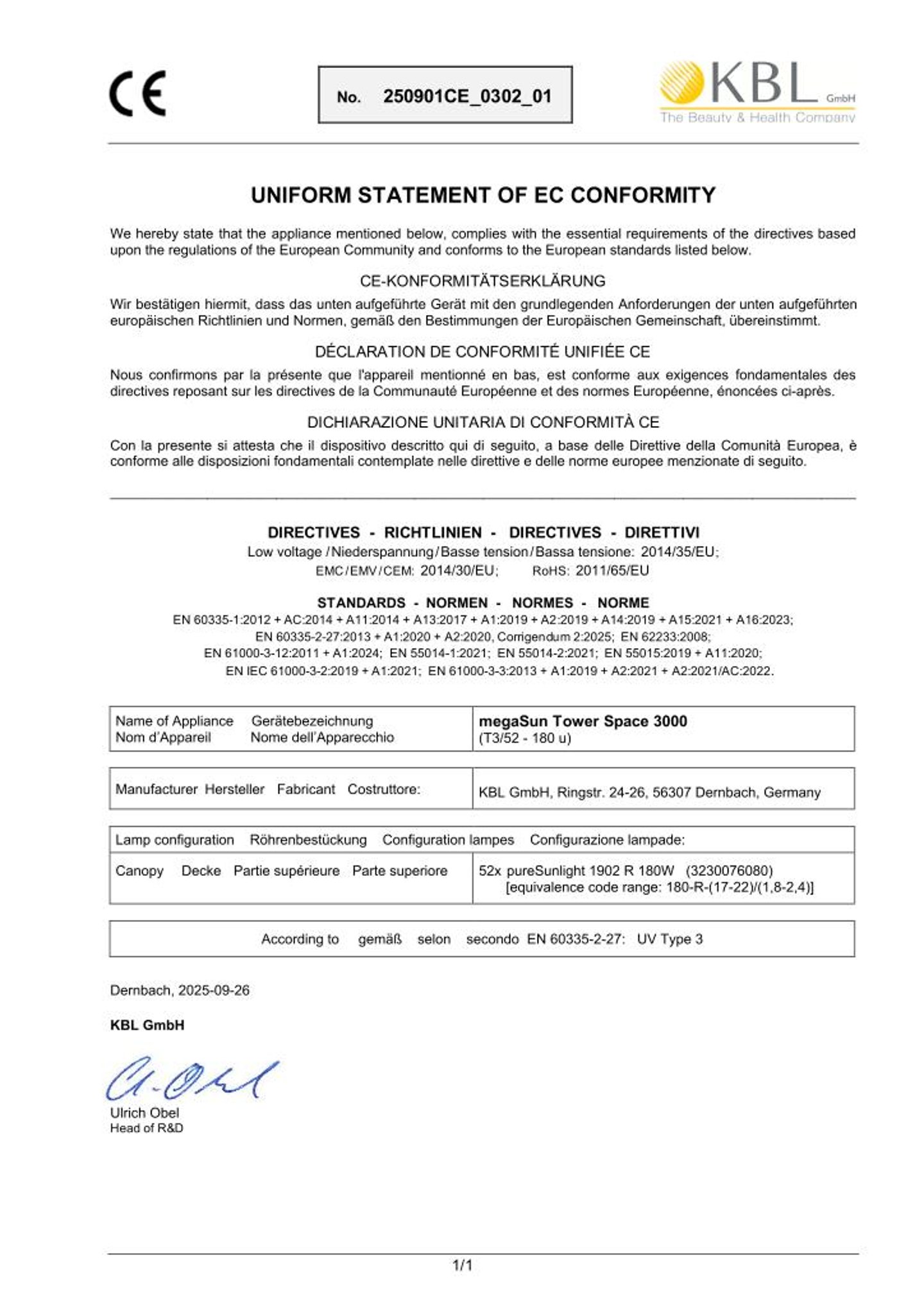 Konformitätserklärung Geräte